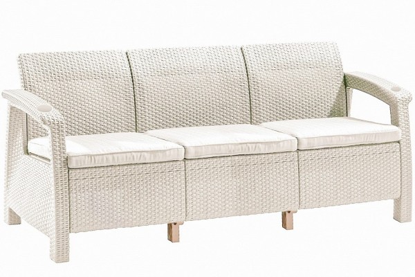 Трёхместный диван  Yalta Sofa 3 Seat белый купить в Пятигорске