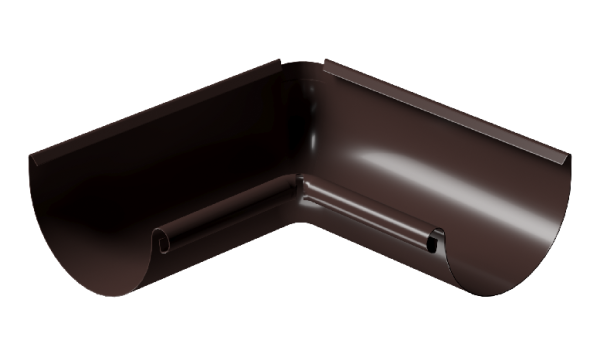 Угол внутренний 90° D125 Döcke STAL PREMIUM Шоколад, (RAL 8019) купить в Пятигорске
