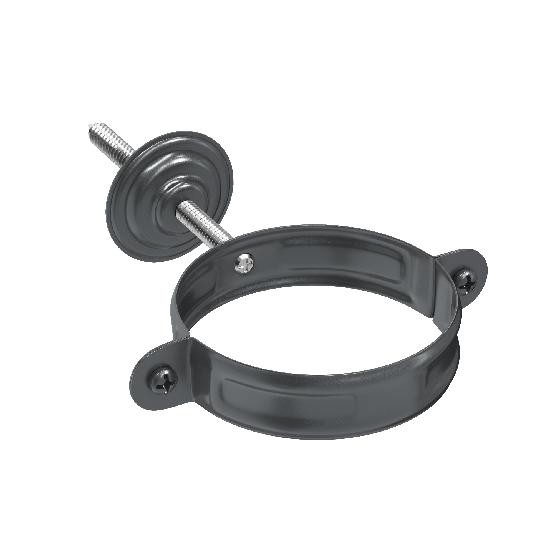 Водосток Aquasistem, система 125x90 - Комплект крепления трубы RAL 7024 Тёмно-серый купить в Пятигорске