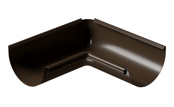 Угол внутренний 90° D125 Döcke STAL PREMIUM Каштан, (RAL 8017) купить в Пятигорске