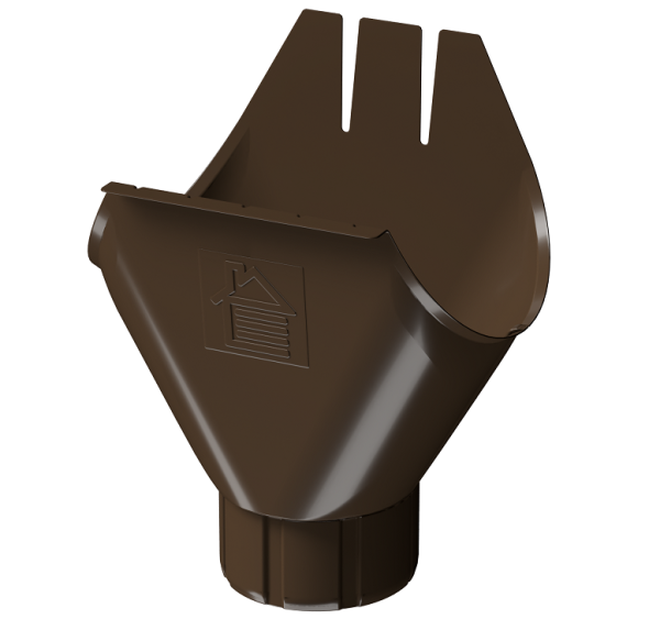 Воронка желоба D125 Döcke STAL PREMIUM Каштан, (RAL 8017) купить в Пятигорске
