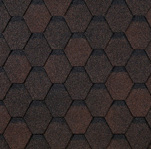 Гибкая черепица EURASIA Docke, Коллекция ШЕСТИГРАННИК Коричневый купить в Пятигорске
