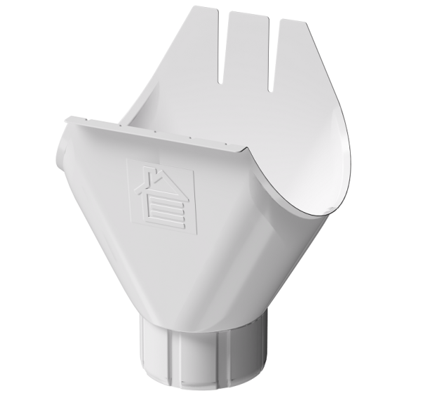 Воронка желоба D125 Döcke STAL PREMIUM Пломбир, (RAL 9010) купить в Пятигорске