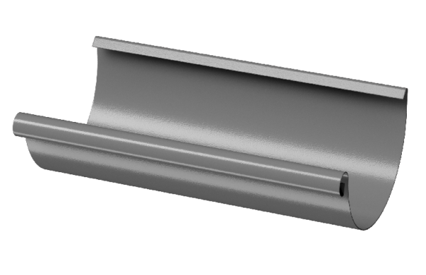 Желоб полукруглый D125 3 м Döcke STAL PREMIUM Графит, (RAL 7024) купить в Пятигорске