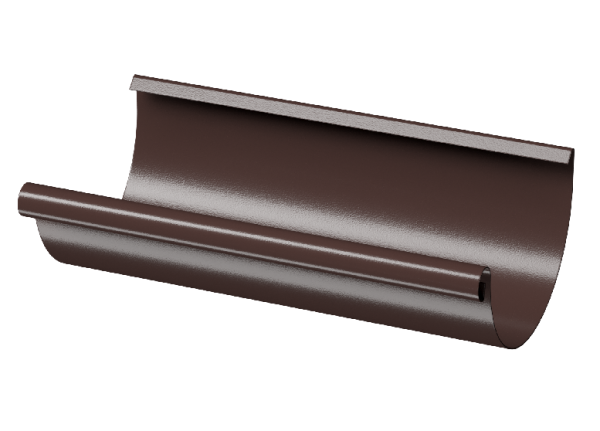 Желоб полукруглый D125 3 м Döcke STAL PREMIUM Шоколад, (RAL 8019) купить в Пятигорске