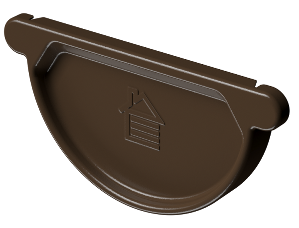 Заглушка желоба D125 Döcke STAL PREMIUM Каштан, (RAL 8017) купить в Пятигорске