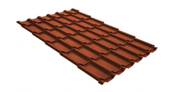 Металлочерепица классик GL 0,5 GreenCoat Pural RR 750 кирпично-красный (RAL 8004 терракота) купить в Пятигорске