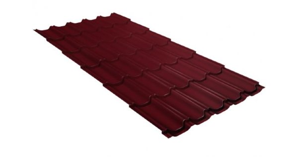 Металлочерепица квинта плюс GL 0,5 Satin RAL 3005 красное вино купить в Пятигорске
