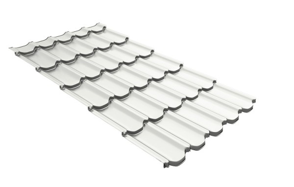 Металлочерепица квинта плюс с 3D резом 0,45 PE RAL 9003 сигнальный белый купить в Пятигорске