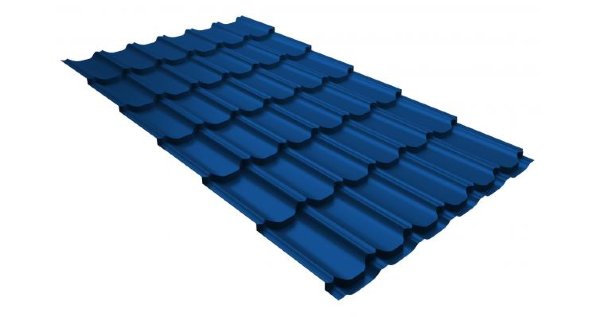 Металлочерепица квинта плюс GL 0,5 Satin RAL 5005 сигнальный синий купить в Пятигорске