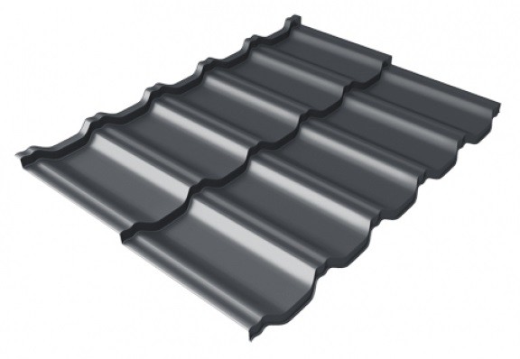 Металлочерепица модульная Квинта Uno Grand Line c 3D резом 0,5 Satin Мatt RAL 7024 мокрый асфальт купить в Пятигорске