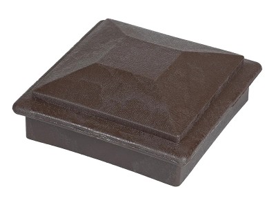 Крышка верхняя фигурная ПВХ для столба Deckart 100х100 Венге