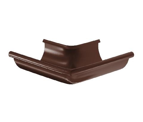 Водосток Aquasistem, система 125x90 - Угол желоба, наружный 90° RAL 8017 Коричневый купить в Пятигорске