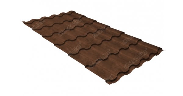 Металлочерепица кредо GL 0,5 Safari Twincolor Brown купить в Пятигорске