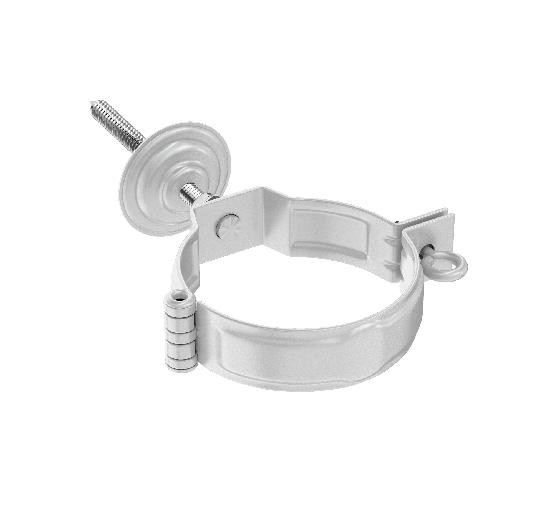 Водосток Aquasistem, система 125x90 - Комплект крепления трубы RR 20 Мраморно-белый купить в Пятигорске