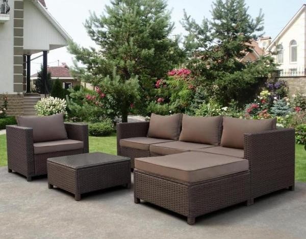Комплект мебели AFINA плетеной из иск. ротанга YR821A Brown/Beige купить в Пятигорске
