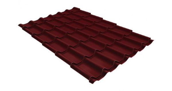 Металлочерепица классик GL 0,5 Quarzit lite RAL 3005 красное вино купить в Пятигорске