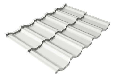 Металлочерепица модульная Квинта Uno Grand Line c 3D резом 0,5 Satin RAL 9003 сигнальный белый купить в Пятигорске