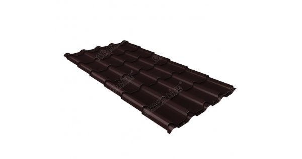 Металлочерепица камея GL 0,5 Quarzit RAL 8017 Metallic купить в Пятигорске