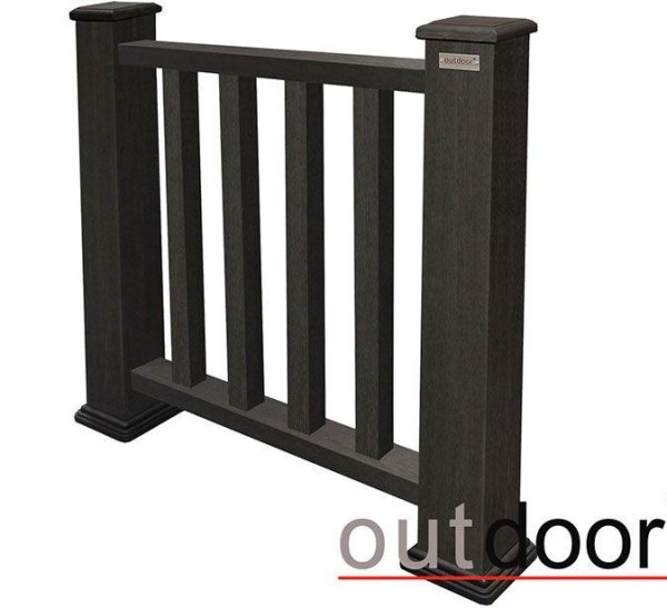 Ограждение из ДПК Outdoor Классик 3D STORM чёрный купить в Пятигорске
