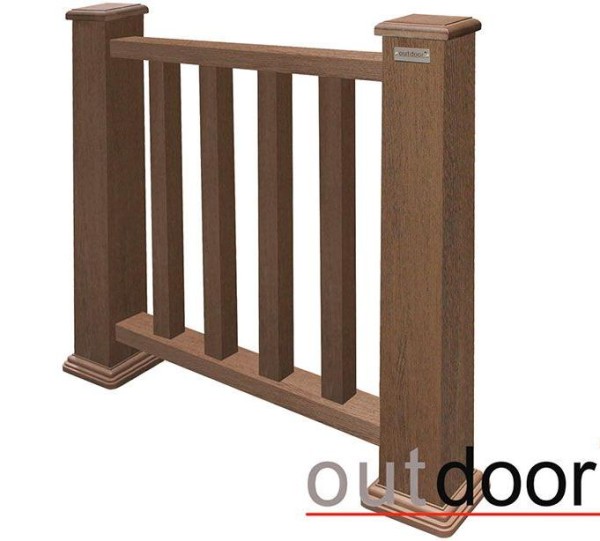 Ограждение из ДПК Outdoor Классик 3D STORM коричневый микс купить в Пятигорске