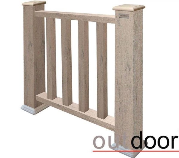 Ограждение из ДПК Outdoor Классик 3D STORM серый микс купить в Пятигорске