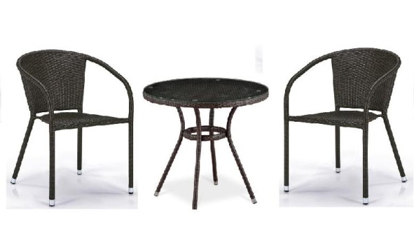 Комплект плетеной мебели AFINA из иск. ротанга Асоль-7 T282ANT/Y137C-W53 Brown 2Pcs купить в Пятигорске
