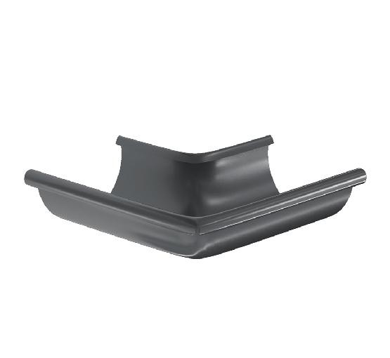 Водосток Aquasistem, система 125x90 -  Угол желоба, наружный 90° RAL 7024 Тёмно-серый купить в Пятигорске