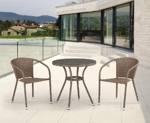 Комплект плетеной мебели AFINA из иск. ротанга T282ANT/Y137C-W56 Light Brown 2Pcs купить в Пятигорске