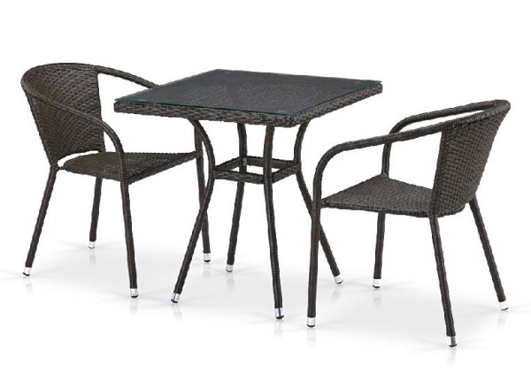 Комплект плетеной мебели AFINA из иск. ротанга T282BNT/Y137C-W53 Brown 2Pcs купить в Пятигорске
