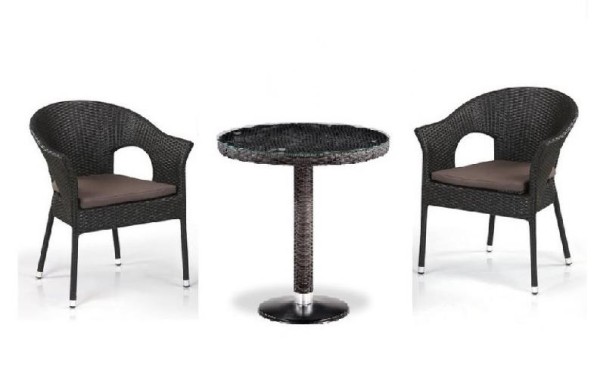 Комплект плетеной мебели AFINA из иск. ротанга T601/Y79A-W53 Brown 2Pcs купить в Пятигорске