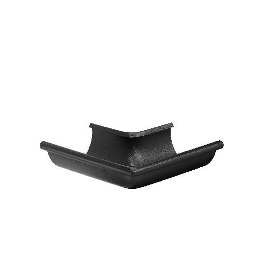 Водосток Aquasistem, система 125x90 - Угол желоба, наружный 90° RAL 9005 Чёрный купить в Пятигорске