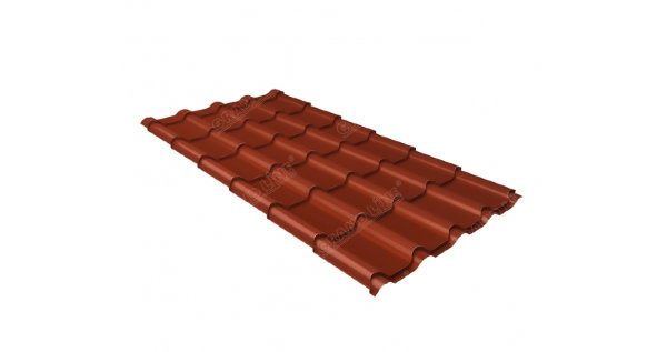 Металлочерепица камея 0,5 Satin RAL 8004 терракота купить в Пятигорске