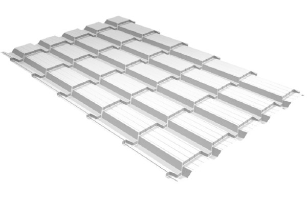 Металлочерепица GL квадро профи 0,5 Satin RAL 9003 сигнальный белый купить в Пятигорске