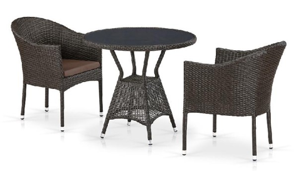 Комплект плетеной мебели AFINA из иск. ротанга T707ANS/Y350-W53 Brown 2Pcs купить в Пятигорске