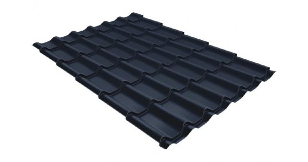 Металлочерепица классик 0,5 Satin RAL 7024 мокрый асфальт купить в Пятигорске