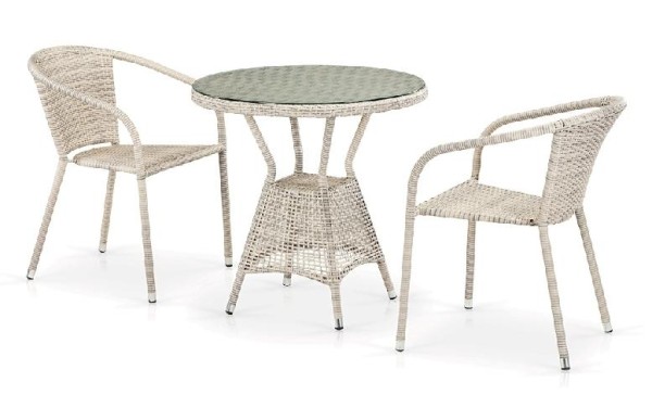 Комплект плетеной мебели AFINA из иск. ротанга T705ANT/Y137C-W85 Latte 2Pcs купить в Пятигорске