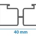 Лага алюминиевая KRONEX 40x15x3000 мм опорная Slim купить в Пятигорске