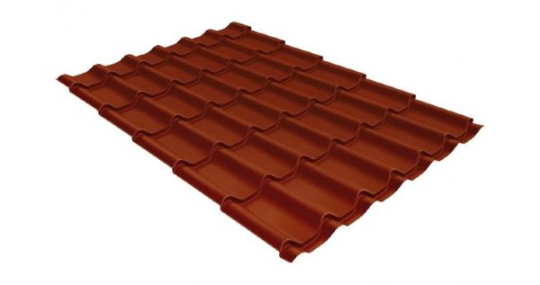 Металлочерепица классик 0,5 Satin RAL 8004 терракота купить в Пятигорске