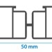 Лага алюминиевая KRONEX 50x25x3000 мм несущая купить в Пятигорске