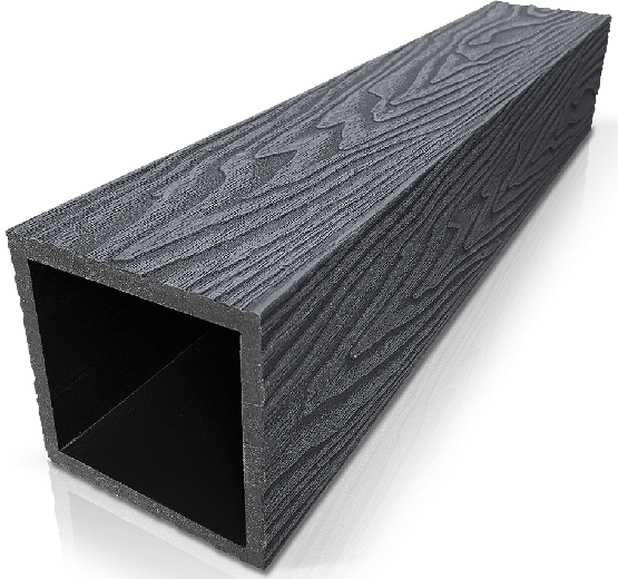 Столб ДПК 3D GardenParkett фактура дерева Графит купить в Пятигорске