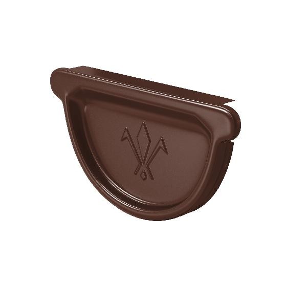 Водосток Aquasistem, система 125x90 - Заглушка универсальная с резиновым уплотнителем RAL 8017 Коричневый купить в Пятигорске