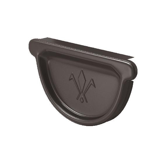 Водосток Aquasistem, система 125x90 -  Заглушка универсальная с резиновым уплотнителем RR 32 Тёмно Коричневый купить в Пятигорске