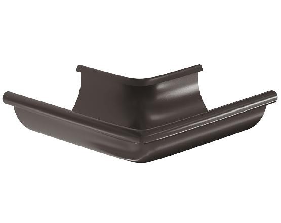 Водосток Aquasistem, система 125x90 -  Угол желоба, наружный 90° RR 32 Тёмно Коричневый купить в Пятигорске