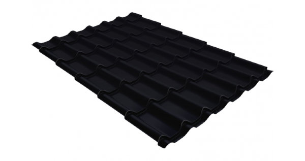 Металлочерепица классик GL 0,5 Quarzit lite RAL 9005 черный купить в Пятигорске