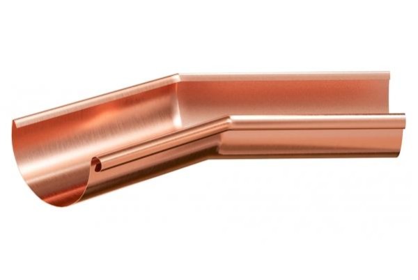 Водосток Aquasistem, система 150/100 - Угол желоба внутренний медный 135° купить в Пятигорске