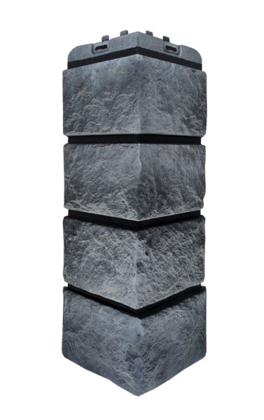 Угол наружный Grand Line Колотый Камень Антрацит, Шов чёрный купить в Пятигорске