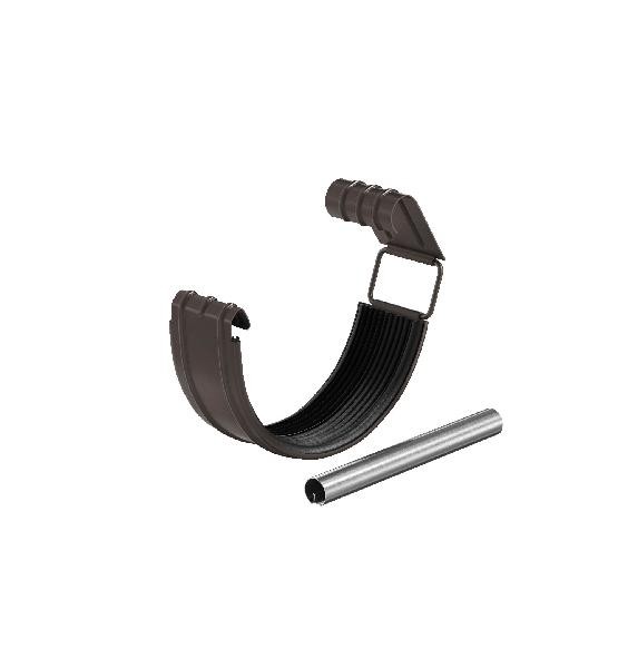 Водосток Aquasistem, система 125x90 - Соединитель желоба с резиновым уплотнителем RR 32 Тёмно Коричневый купить в Пятигорске